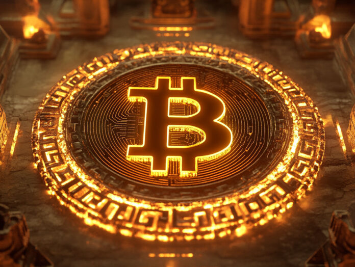 pixiu7367_A_futuristic_Greek_a_glowing_golden_Bitcoin_symbol__e400c61e-b211-485a-954d-b52344e9cc1e_1